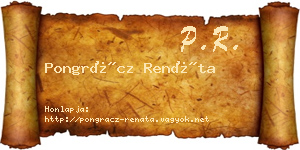 Pongrácz Renáta névjegykártya